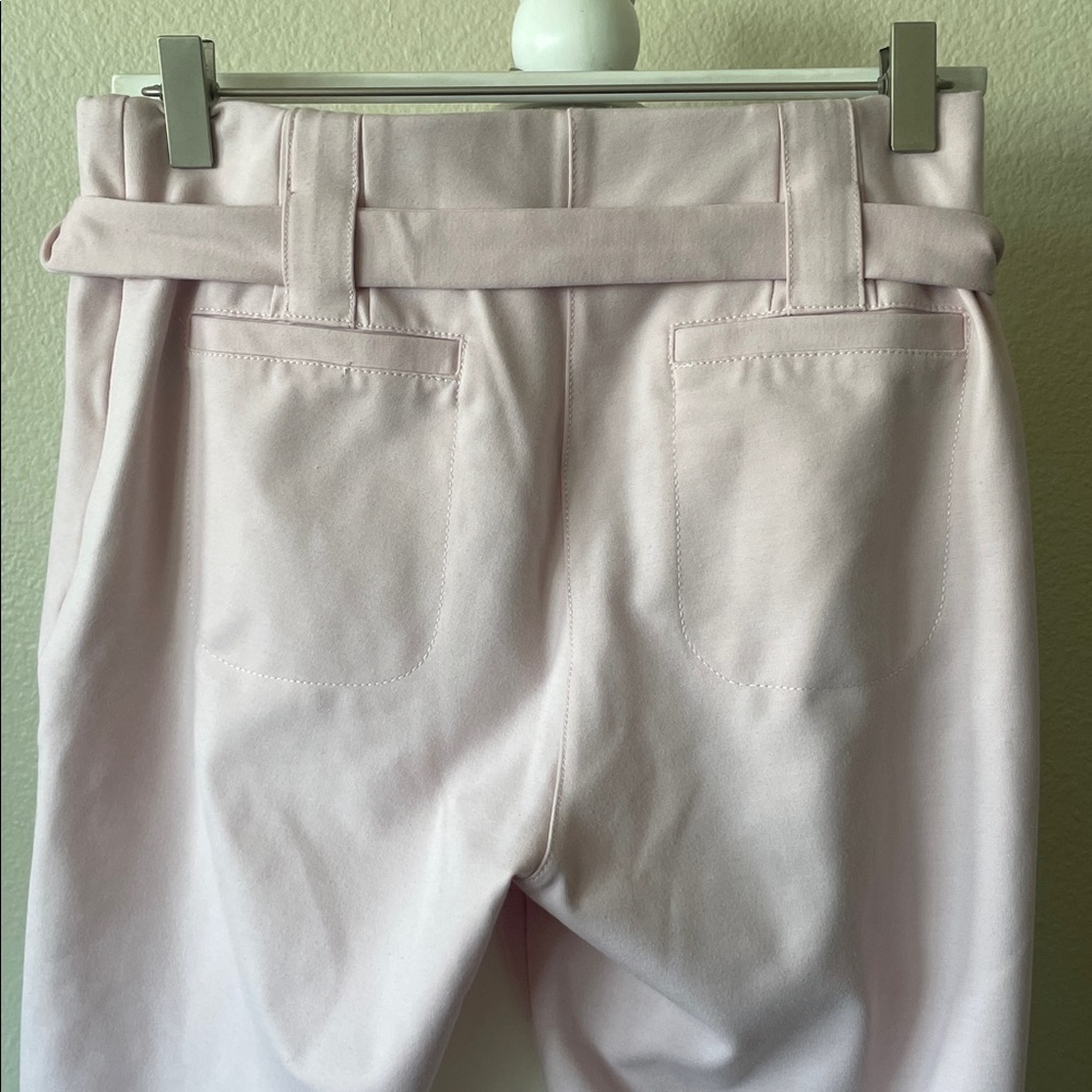 Betabrand Blush Pink High-Rise Tailored Ankle Yoga Dress Pants with Belt Size M - Picture 8 of 10